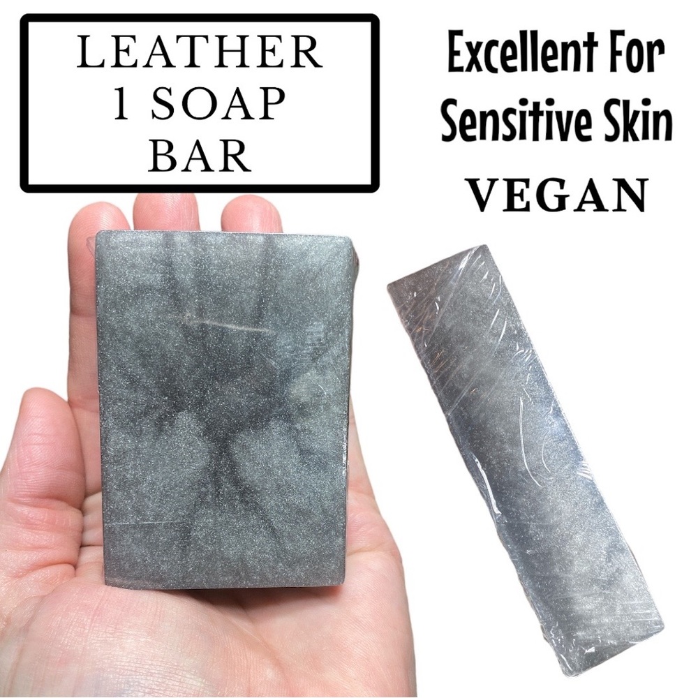 1 Bar, Leather Scent, Handmade Soap ( PRICE IS FIRM ) Great Gift Idea!